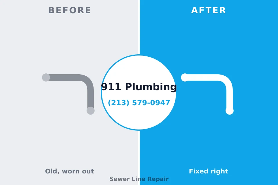 Before and after: plumbing company Mount Pleasant, TX